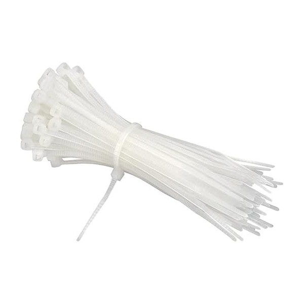 CABLE TIE IN WHITE COLOR 350X4.8MM - 100PCS