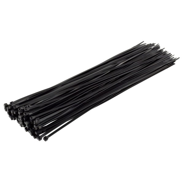 CABLE TIE IN BLACK COLOR 370X7.6MM - 100PCS