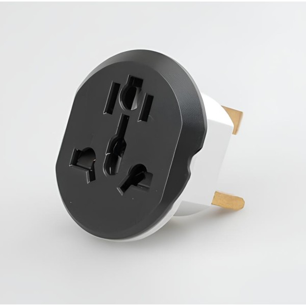 Italian pin socket converter to UAE Plug-White Body 16Amp