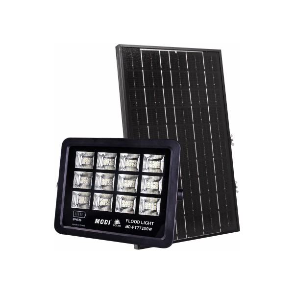 SOLAR LED FLOOD LIGHT-200WATT-WHITE 6500K