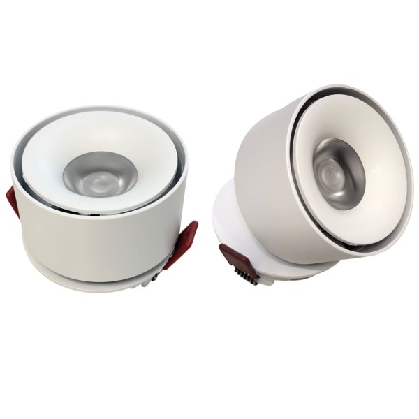 12W Adjustable LED Spotlight White Body - Warm white