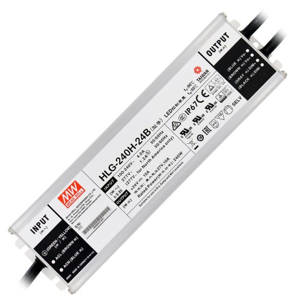 Mean Well HLG-240H-24B 240W 24V 10A Single Output LED Driver
