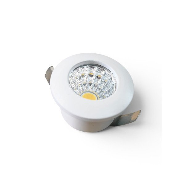 COB LED Mini Spotlight 1Watt White Body - Warm white 3000K