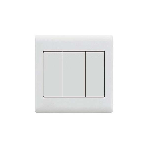 3 GANG 2 WAY SWITCH-IVORY SERIES