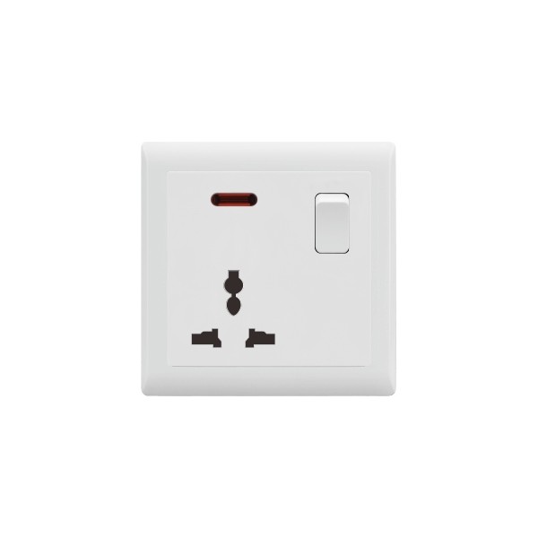 MF SOCKET WITH SWITCH-IVORY SERIES