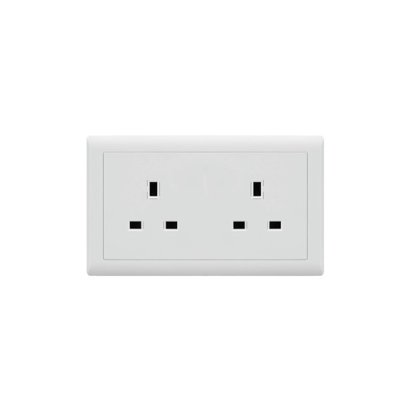 DOUBLE 13A SOCKET-IVORY SERIES