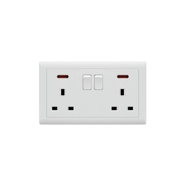 DOUBLE 13A SOCKET WITH SWITCH-IVORY SERIES