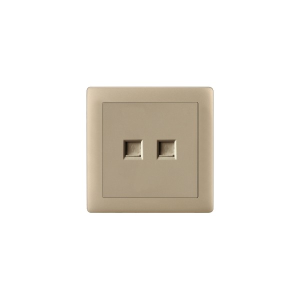 DOUBLE DATA SOCKET -MATTE GOLDEN SERIES